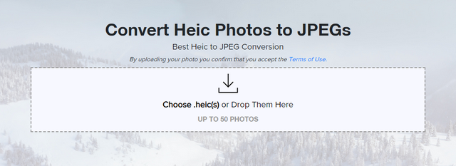 Convert HEIC Photos to JPEGsのサイト