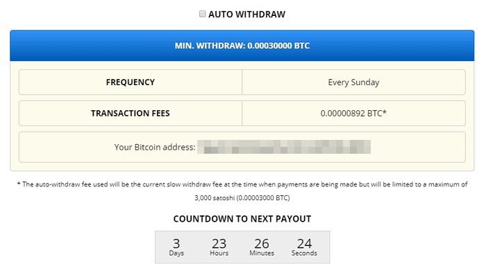 AUTOでの出金