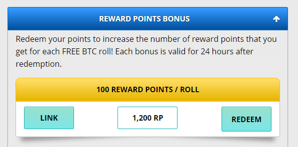 REWATD POINTS BONUSへの引き換え