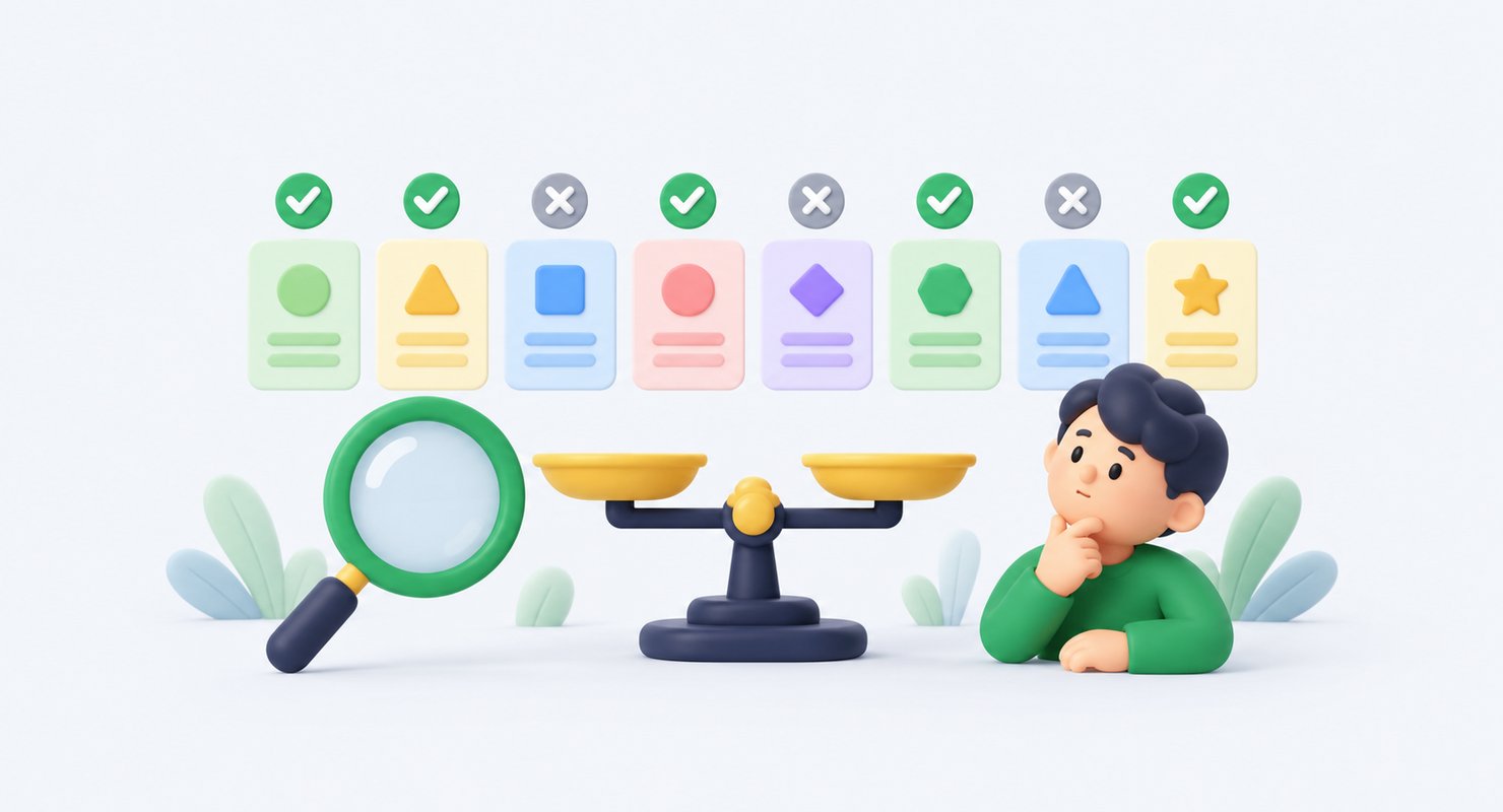 アフィリエイト会社ごとに自分で申し込めるかを見比べるイラスト