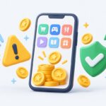 スマホアプリでポイントを貯めるときの注意点のイメージイラスト